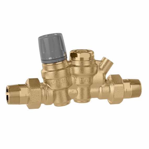SERIES 116 - THERMOSTATIC REGULATOR FOR HOT WATER RECIRCULATION WITH CHECK VALVE C/W THERMAL DISINFECTION FUNCTION