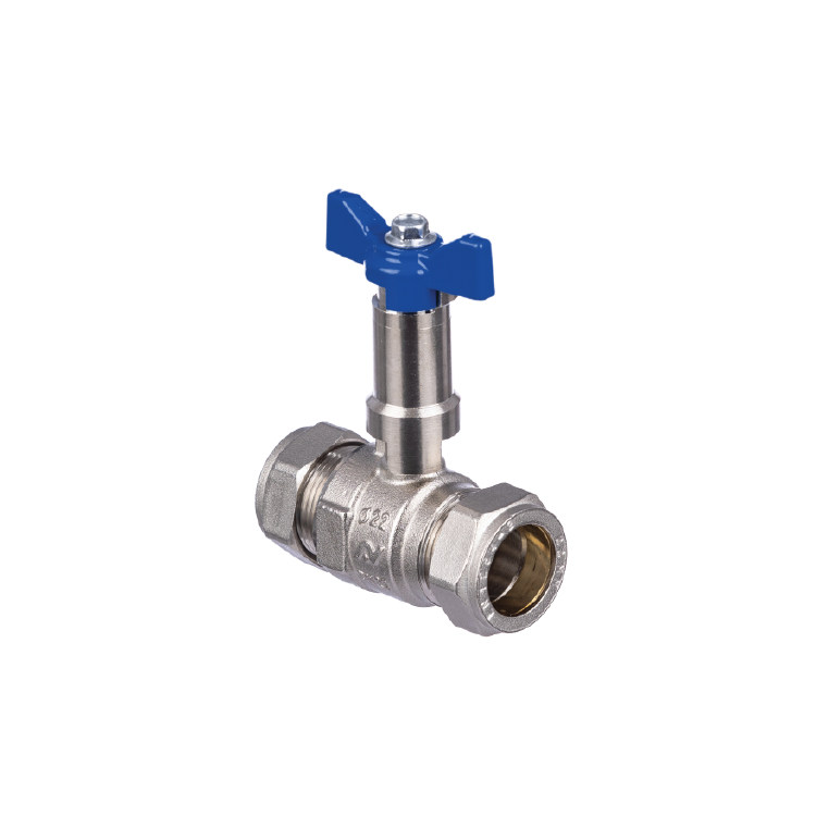 INTABALL® VALVE WITH EXTENSION STEM - BLUE BUTTERFLY HANDLE