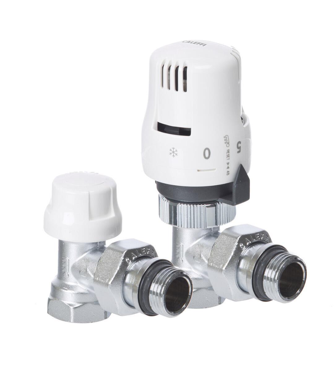 SCREWED IRON THERMOSTATIC RADIATOR VALVE TWIN PACK - Image 2