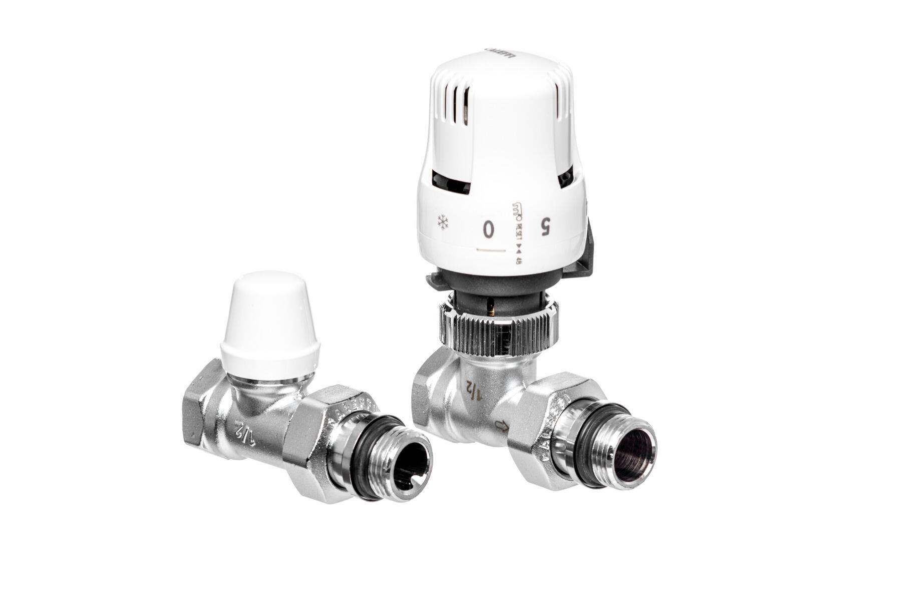SCREWED IRON THERMOSTATIC RADIATOR VALVE TWIN PACK - Image 3