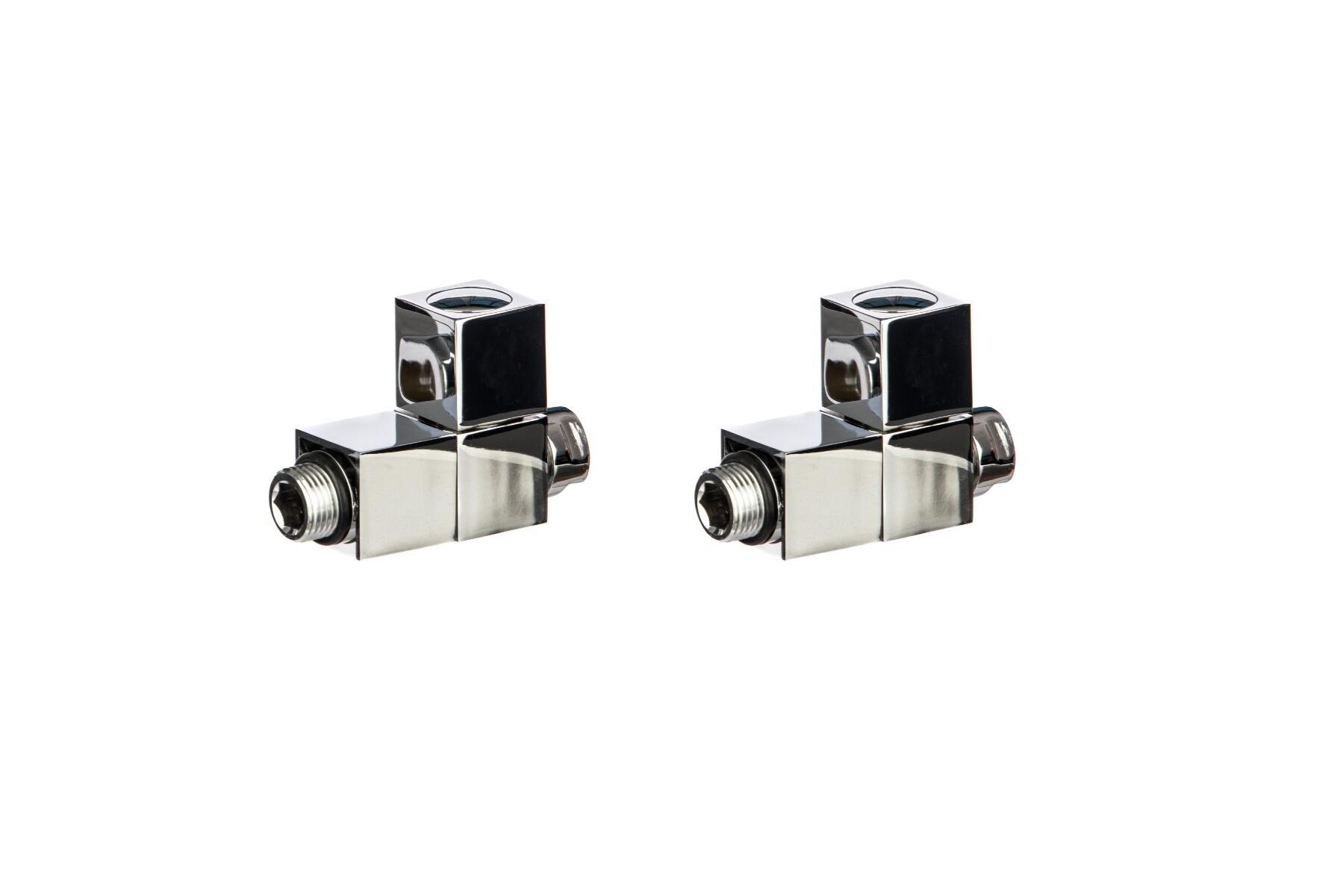 Altecnic 1053003 straight square radiator valve in polished chrome