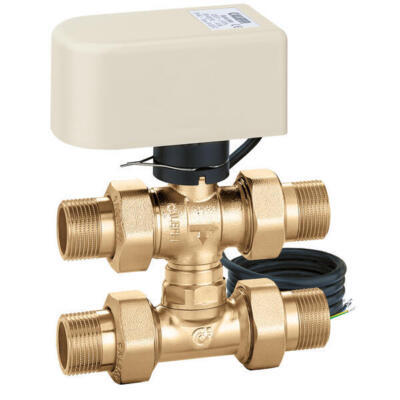 6444 SERIES MOTORISED THREE-WAY BALL ZONE VALVE WITH TELESCOPIC BY-PASS TEE