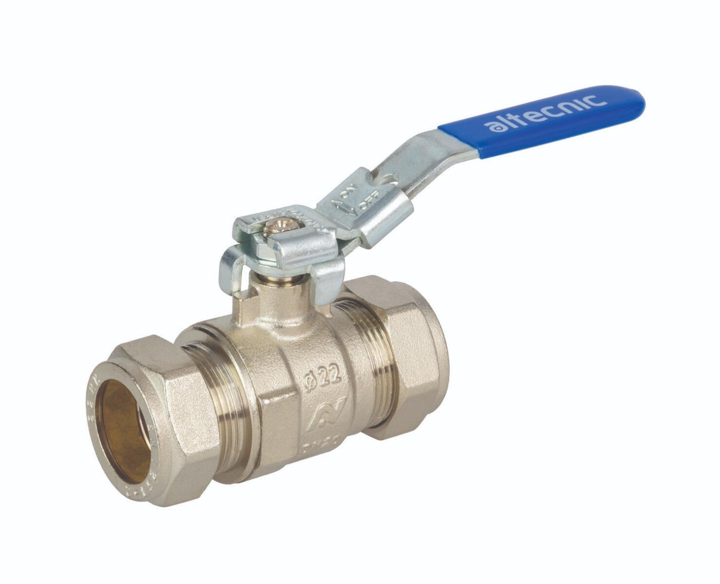 INTABALL® VALVE COMPLETE WITH LOCK - BLUE LEVER HANDLE