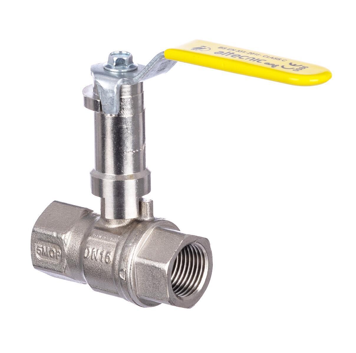 INTABALL® VALVE WITH EXTENSION STEM - YELLOW LEVER HANDLE